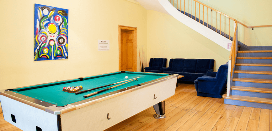 Billardtisch im Schloss Gestrof