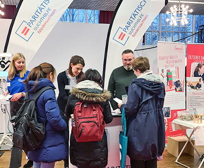 Messestand der Paritaetischen Suchthilfe Hannover