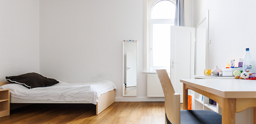 Wohngruppe-Hannover-Nordhafen-Zimmer Zimmer in der Wohngruppe Nordhafen Hannover