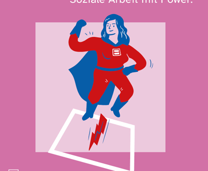 Motiv mit Slogn: Soziale Arbeit mit Power