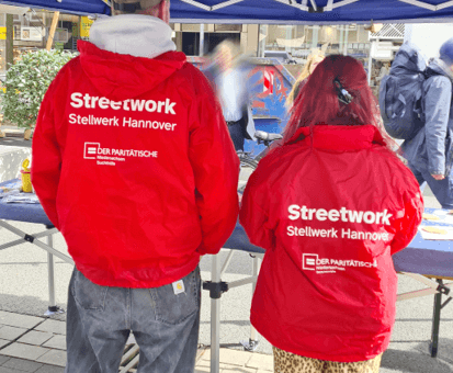 Streetworker:innen des Kontakt- und Konsumraums Stellwerk