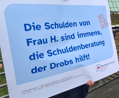 Plakataktion für Suchtberatung