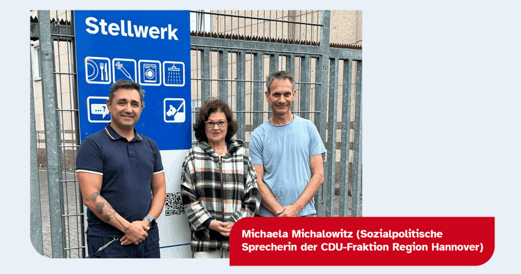 Michaela Michalowitz, sozialpolitische Sprecherin der CDU-Fraktion Region Hannover besucht das Stellwerk Hannover