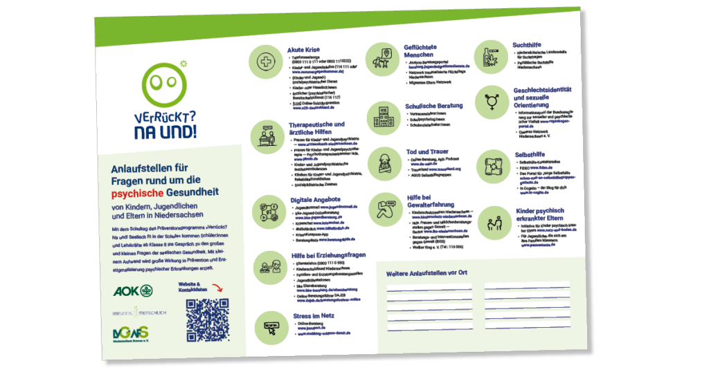 Poster zum Projekt „Verrückt? Na und!“